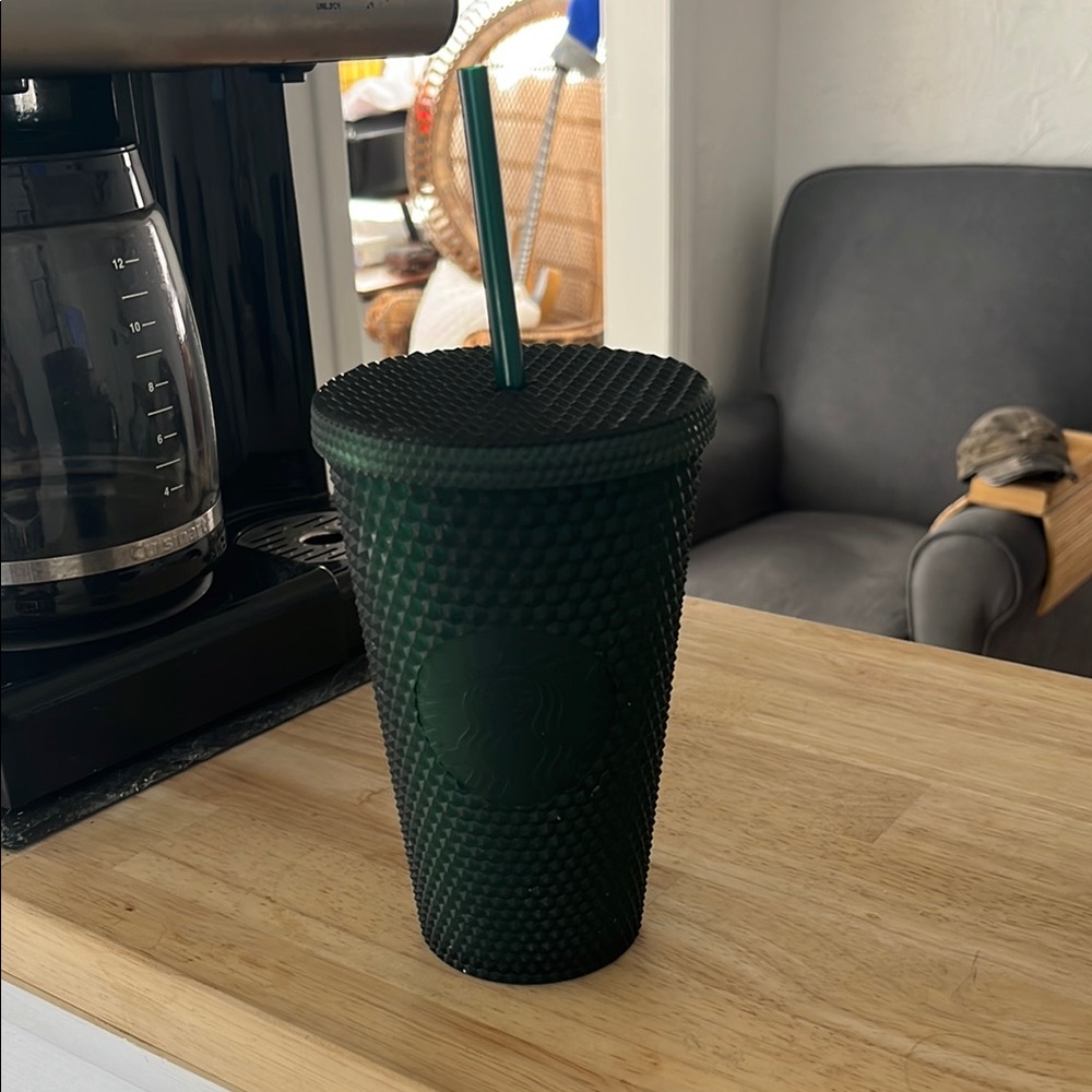 Starbucks Dark Green Textured Tumbler